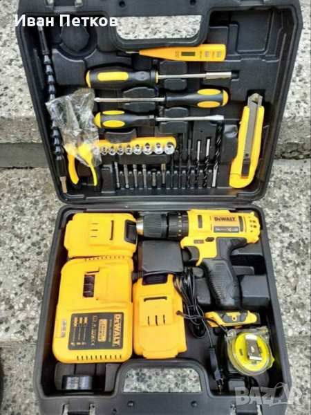 Ударен Винтоверт Dewalt 24v с инструменти+2 години гаранция, снимка 1