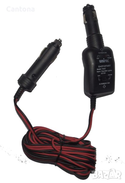 Комплект за зареждане на акумулатор през запалката UNITEC, снимка 1