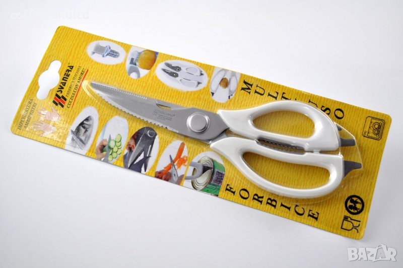 Ножица мултифункционална - Бяла 22,5 см Jo - 8728B, снимка 1