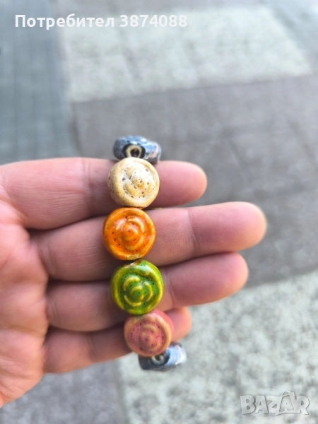 Керамична Гривна Рози, снимка 1