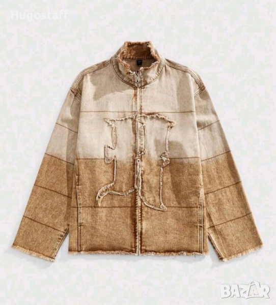 Ново мъжко дънково яке цип деним памук ХЛ, снимка 1