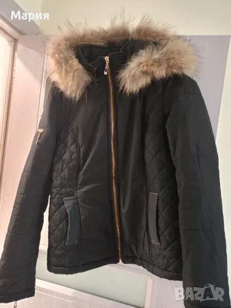 Дамско яке М р с естествен косъм, снимка 1