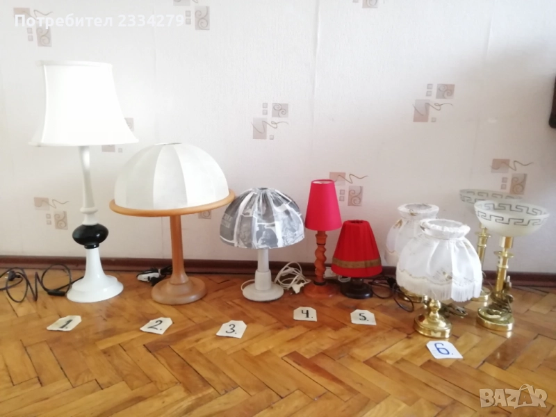 Стари настолни лампи. , снимка 1