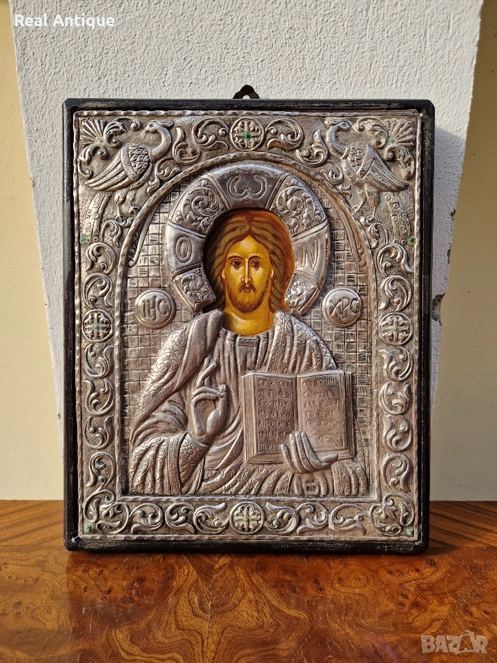 Прекрасна сребърна икона със сертификат , снимка 1