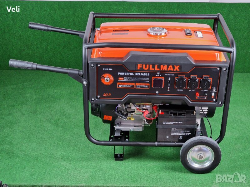Генератор за ток 6.5kw монофазен с ел. стартер и акумулатор, снимка 1