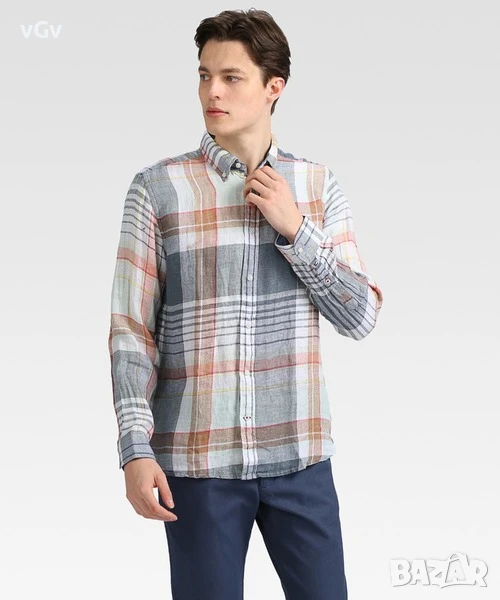 Мъжка ленена риза Tommy Hilfiger - L , снимка 1