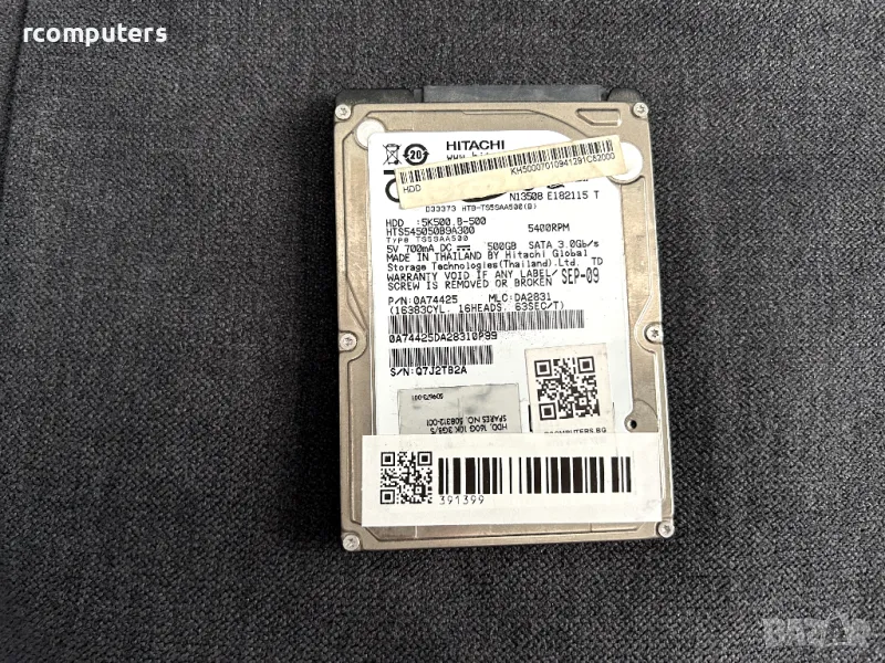 Хард диск HITACHI 500GB за лаптоп, снимка 1