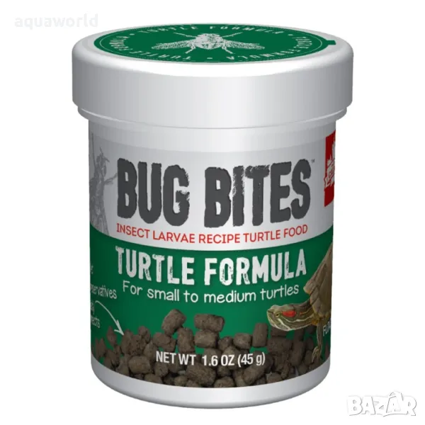 "ПРОМОЦИЯ" Fluval Bug Bites Turtle Granules S/M – 45гр., снимка 1