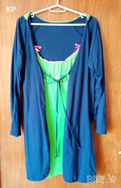 Домашен сет рокличка с халат 100% памук , снимка 1