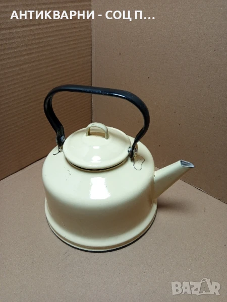 Соц Стар Емайлиран Чайник., снимка 1