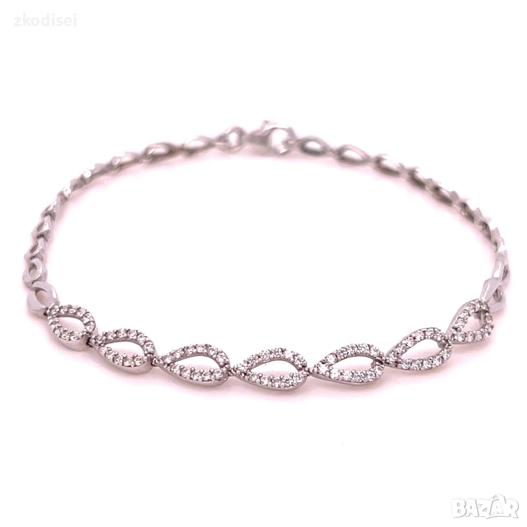 Златна дамска гривна 3,46гр. 17,5см. 14кр. проба:585 модел:36645-6, снимка 1