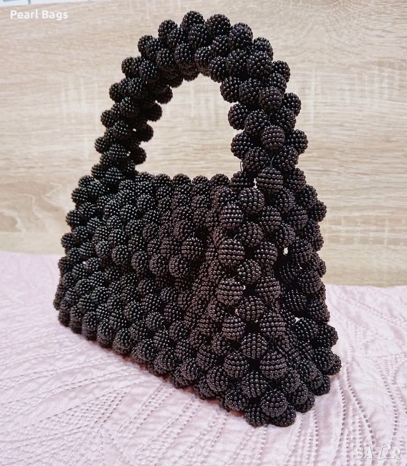 Чанта от черни перли, снимка 1