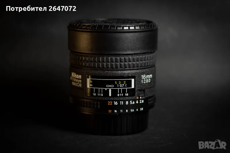 Nikon Nikkor 16mm 2.8 AF-D Fisheye, снимка 1