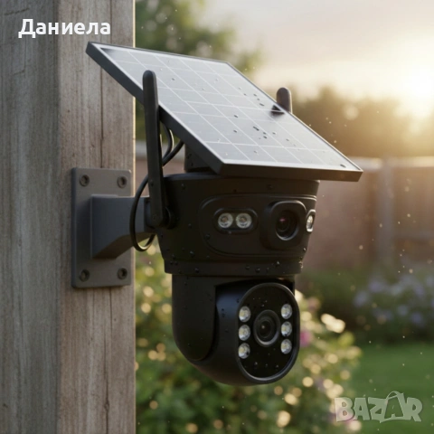 Соларна двойна камера LYLU 10 диода - ICsee за охрана