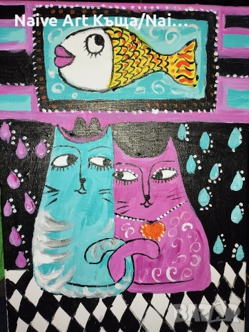 Картина платно маслени бои акрилни бои в.42 / ш.32