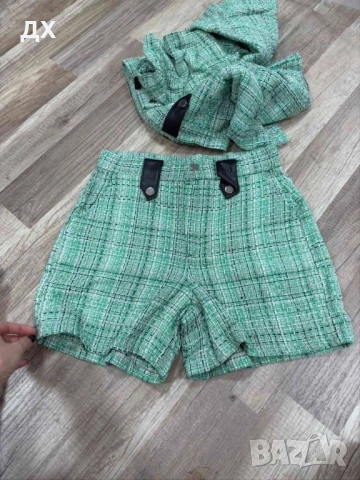 Зелени къси панталонки букле, снимка 3 - Къси панталони и бермуди - 52497965