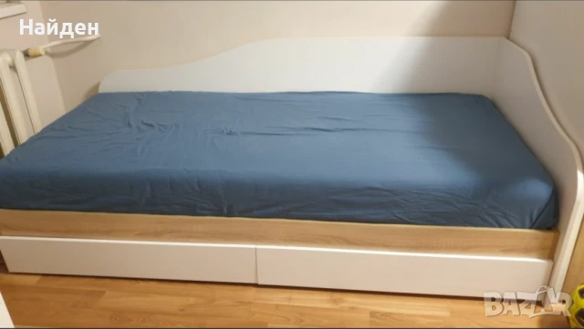 Единично легло 90/200 см., с подматрачна рамка., снимка 1