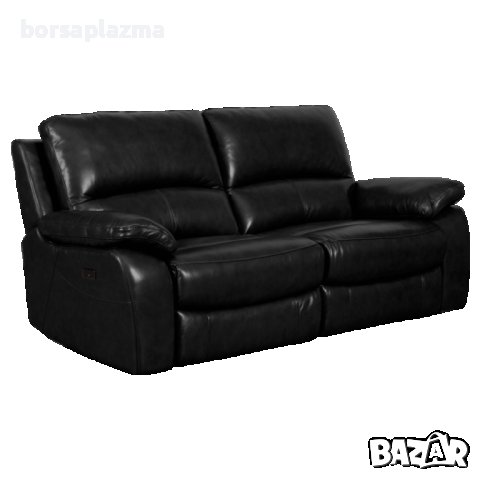 Кожен диван - тройка с електрически релакс механизъм LUCE LUX - черен 30, снимка 1 - Дивани и мека мебел - 38788139