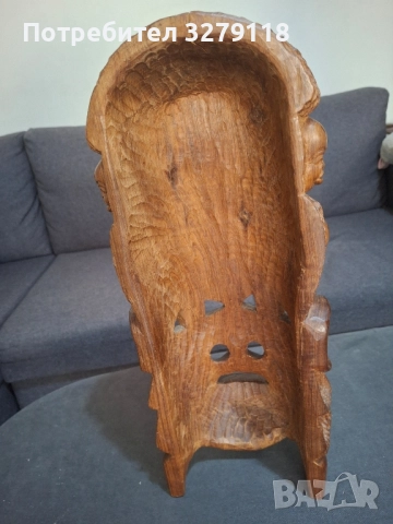 Африканска дървена маска, снимка 2 - Статуетки - 51892527