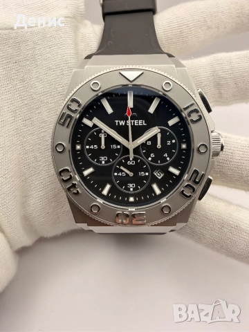 TW Steel CEO Diver 48mm – мъжки часовник, хронограф,  кварц, 100m, оригинал, с кутия, снимка 2 - Мъжки - 52804362