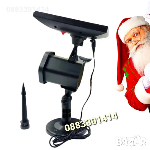 Коледен Соларен Лазерен прожектор , снимка 4 - Соларни лампи - 48170674