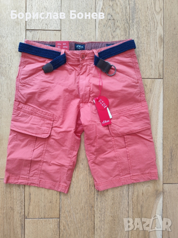 S Oliver Карго Шорти W29 Коралово Розово/червено Combat Карго Джобове