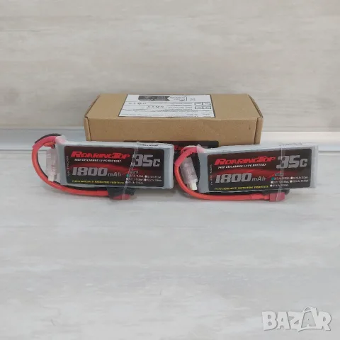 Нови Литиево-Полимерни Батерии Roaring Top Li-Po 4S 14.8V 1800mAh 35C (Комплект 2 бр.)