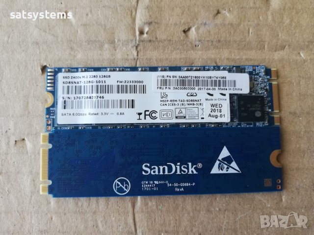 SSD SanDisk Z400s M.2 2280 128GB SD8SNAT-128G-1011 SATA 6.0Gbps, снимка 5 - Твърди дискове - 41750476