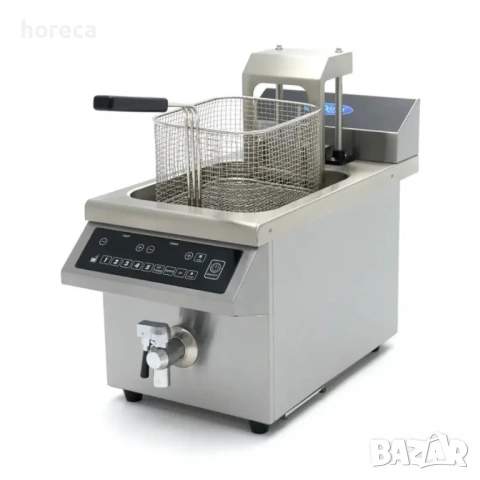 Индукционен фритюрник с една вана по 8 л. и автоматично повдигаща кошница, снимка 3 - Обзавеждане на кухня - 53823391