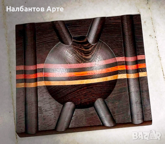 пепелник за пури от екзотична дървесина - масив, снимка 3 - Други - 53533534