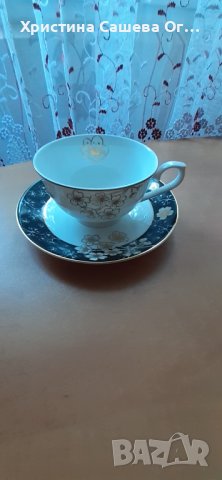 Чаши за кафе и чай-оригинален костен порцелан със злато, снимка 14 - Чаши - 18705283