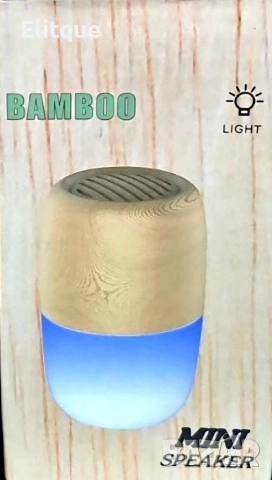 Преносима светеща колонка от бамбук с LED светлини, снимка 3 - Лед осветление - 52869894