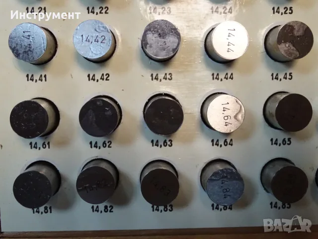Комплект прецизни цилиндрични измервателни щифтове DDR VEB SCHMALKALDEN TGL 13620 LMW 10-20mm, снимка 3 - Други инструменти - 55769956