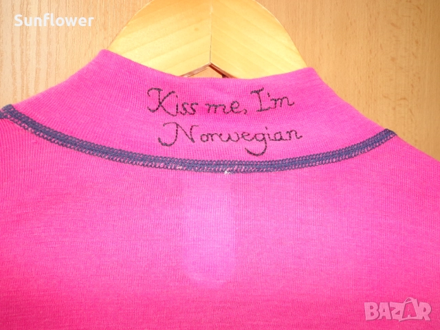 Дамски розов термо мерино топ Moods of Norway100% мериносова вълна, размер XL  , снимка 7 - Блузи с дълъг ръкав и пуловери - 51790738