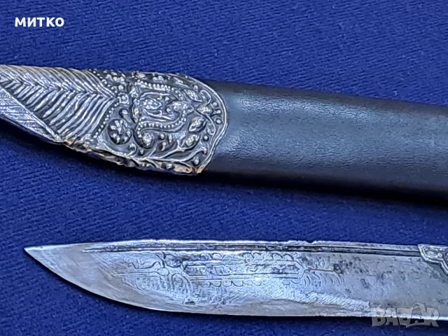 Сребърен османски отомански балкански нож , снимка 7 - Ножове - 48596073