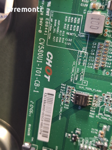 Tcon BOARD ,CV580U1-T01-CB-1 for ,HISENSE 58AE7030F. for 58inc DISPLAY HD580X1U91-L1, снимка 2 - Части и Платки - 44724609