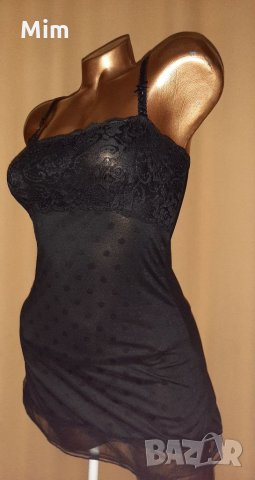 Hunkemoller S/ M Черна нощница от дантела и тюл , снимка 2 - Корсети, бюстиета, топове - 34791720