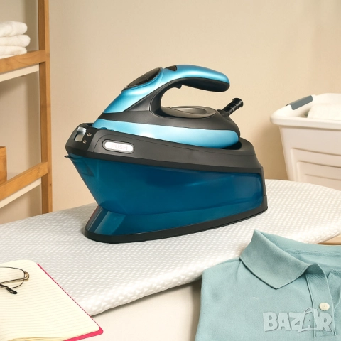 Ютия с Парогенератор Voltz OV51052A, 3200W, 1500мл., Керам. плоча, LED дисплей, Зелен спрей