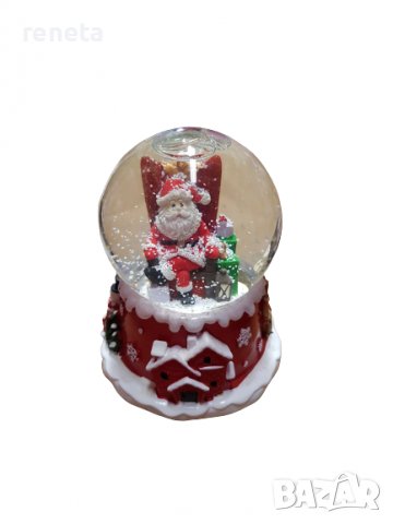 Преспапие Дядо Коледа, Светещо, Музикално, 11x8 sm., снимка 1 - Коледни подаръци - 39048495