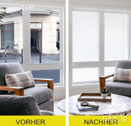 Статично фолио за прозорци Gufoltie, непрозрачно, матирано, снимка 4 - Дограми - 52587354