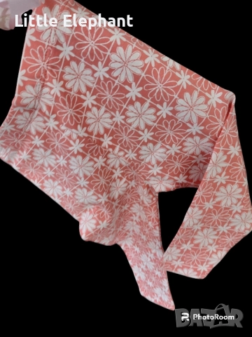 Клинче за 18-24 мес мом оранжево с бели цветя и квадрати,колекция"Flowers",Англия/ново