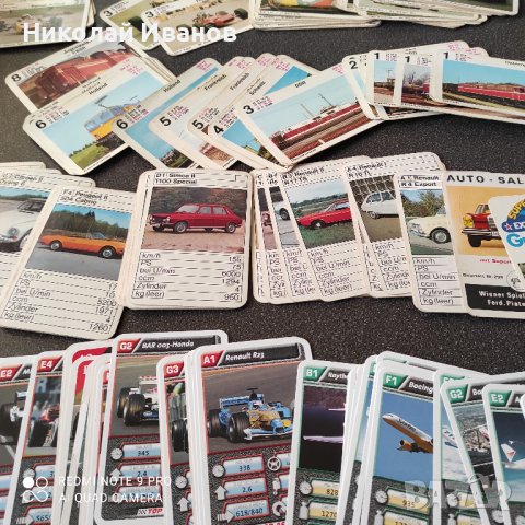 Картички на самолети, влакове, автомобили от Формула 1, автомобили , снимка 1 - Колекции - 42633630