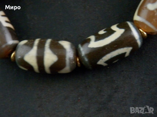 '' БЛАГОСЛОВЕНИЕ" МОЛИТВЕНА  ГРИВНА ДЗИ МЪНИСТА ТИБЕТ НЕПАЛ АХАТ , снимка 7 - Антикварни и старинни предмети - 42014569