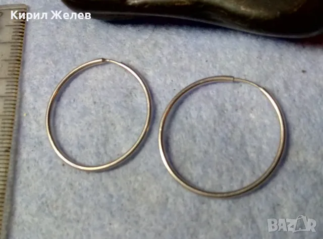 Стари КЛАСИЧЕСКИ РЕТРО АРТ МОДЕЛ СРЕБЪРНИ ОБЕЦИ ХАЛКИ СРЕБРО ВИСОКА ПРОБА ФИНА РЪЧНА ИЗРАБОТКА 40241, снимка 2 - Антикварни и старинни предмети - 48901295