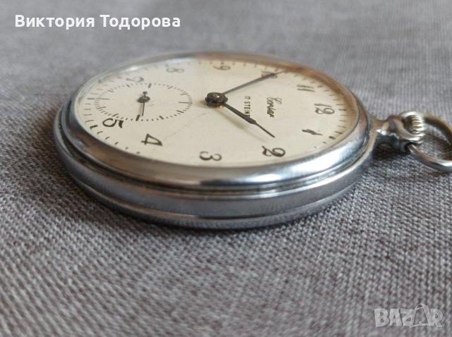 Рядък джобен часовник Молния Corsar, снимка 6 - Антикварни и старинни предмети - 40493651
