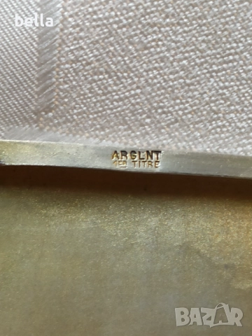 Сребърна табакера – 80 г, френско сребро .950 (1er titre).Елегантна антикварна сребърна табакера,, снимка 6 - Антикварни и старинни предмети - 52672772