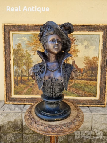 Топ уникална антикварна френска бронзова фигура статуетка скулптура 