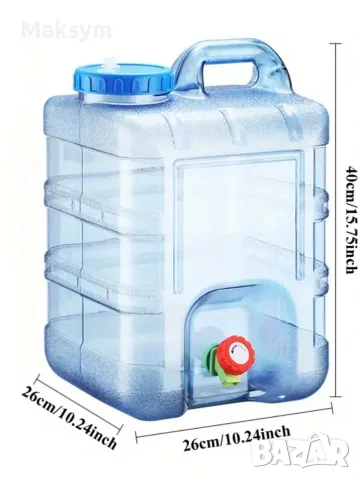 ЧИСТО НОВ Голям туба / туба за вода 20L с канелка (кранче)9