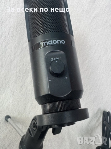микрофон Maono със стойка, снимка 3 - Микрофони - 56133171