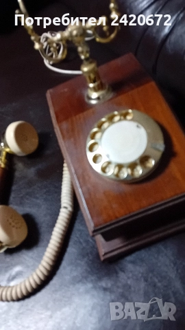 ретро  телефон , снимка 3 - Антикварни и старинни предмети - 52753463